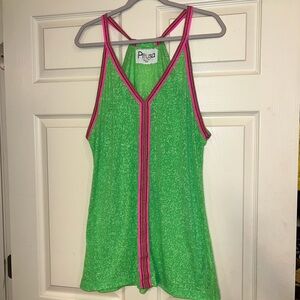 Pitusa mini sundress cover up in lime petite